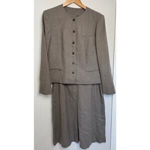 Vintage Midshipman 100% Pure Wool Women Size 16 Blazer, Skirt Size 14 Suit Lined